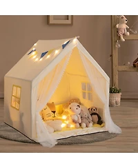 48 x 42 50 Inch Large Play Tent with Washable Cotton Mat Holiday Birthday Gift for Kids