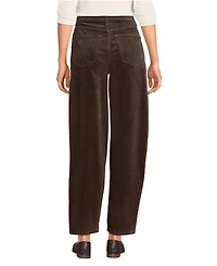 Lands' End Women's Petite Corduroy High Rise Barrel Leg Ankle Pants