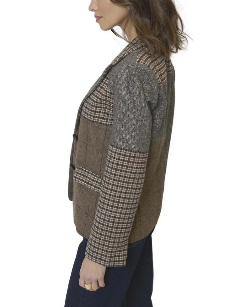 Central Park West Women's Raven Patchwork Riding Jacket