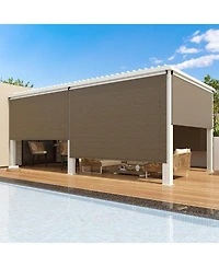 Aecojoy Outdoor Roller Shade, 8'(W) x6'(H) Sun Shade Cover Canopy