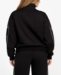 Guess Women's High Neck Full-Zip Sweatshirt