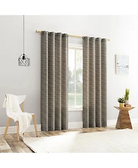 Lenora Space Dyed Textured Semi-Sheer Back Tab Curtain Panel