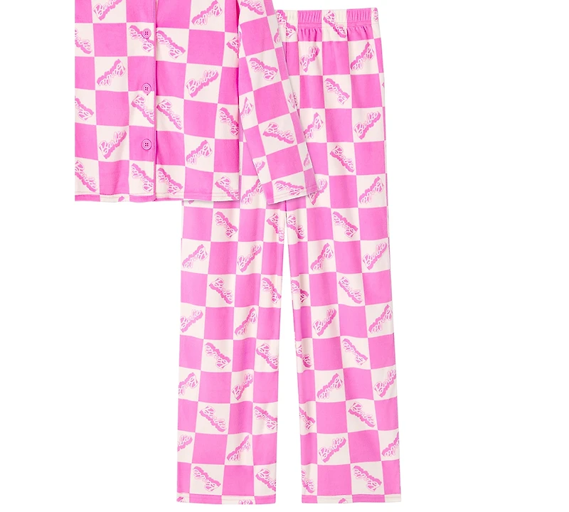 Barbie Girls 4-10 2-Piece Long Sleeve Top and Pants Pajama Set