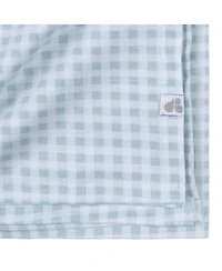 Just Born Baby 2-Piece Swaddle Blanket & Hat Set, Blue Plaid, One