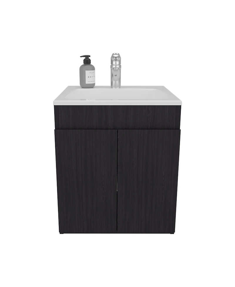 Depot E-Shop Rayle Bathroom Vanity, 2 Doors, White