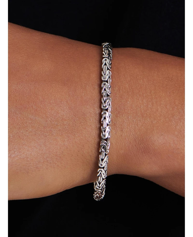Devata Borobudur Oval 5mm Chain Bracelet in Sterling Silver