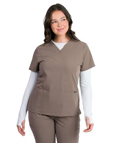 Medgear Sofia Women's Slim Scrubs Top with 3 Pockets