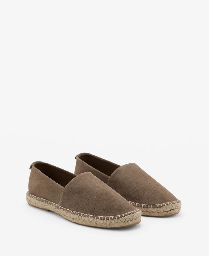 Mango Men's Jute Suede Espadrilles Shoe