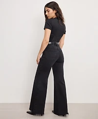 Good American Women's Wide-Leg High-Rise Jeans