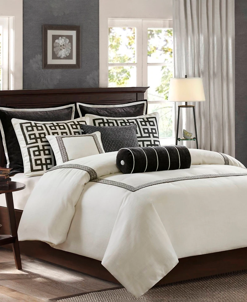 Madison Park Signature Jarvis Embroidery Oversized Duvet Style -Pc. Comforter Set