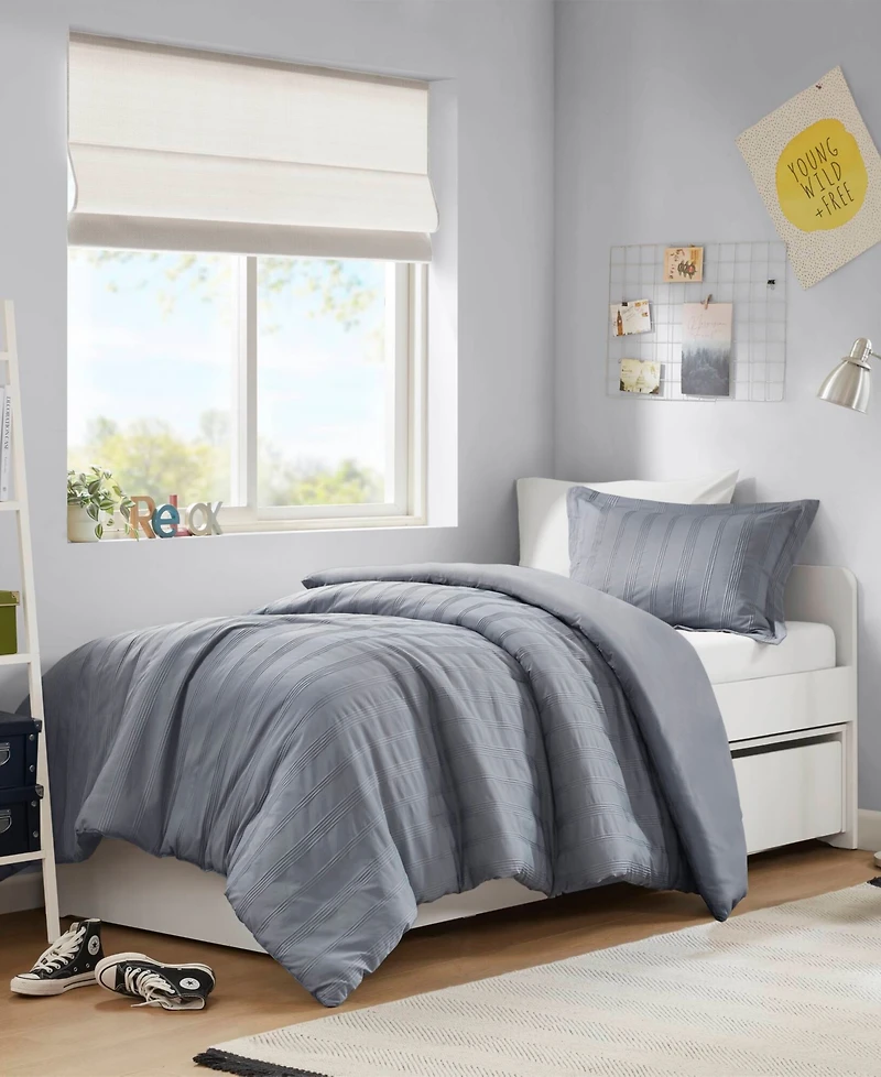 510 Design Logan Woven Striped 2-Pc. Duvet Cover Set, Twin/Twin Xl