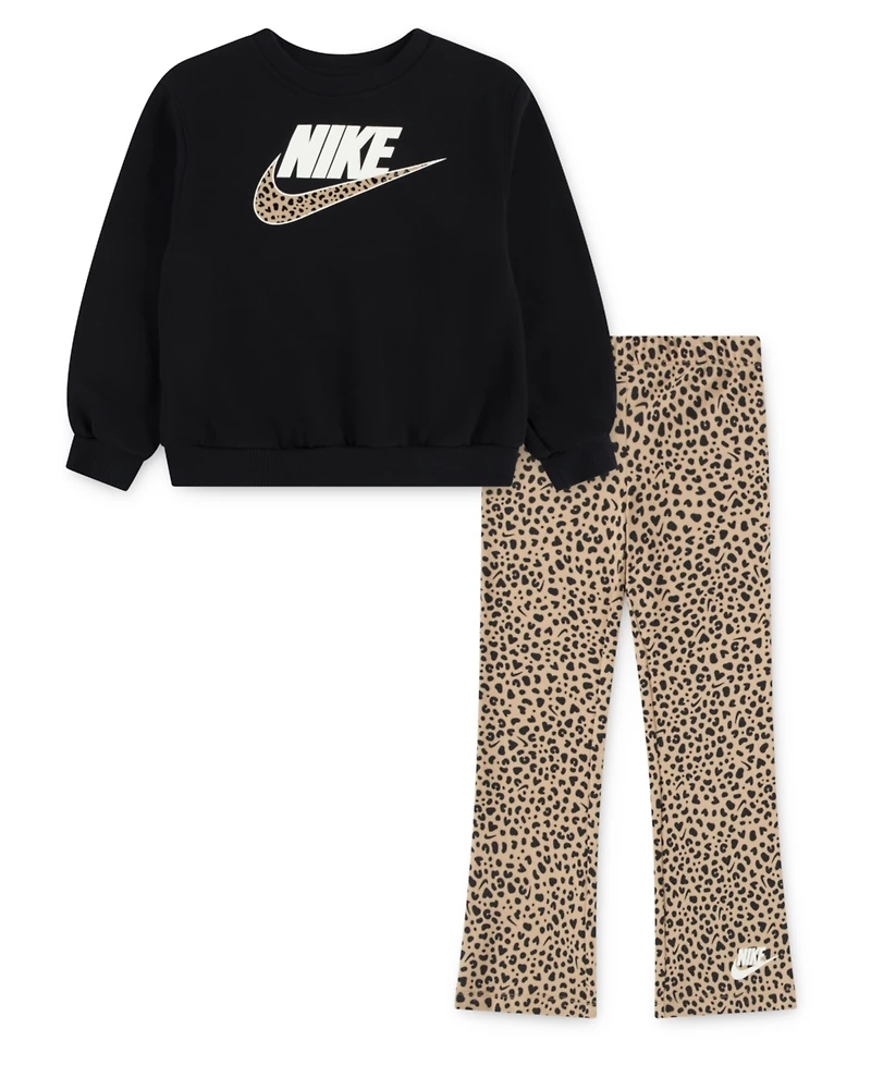 Nike Toddler & Little Girls 4T-6X 2-Piece Wild Warmth Printed Top and Leggings Set