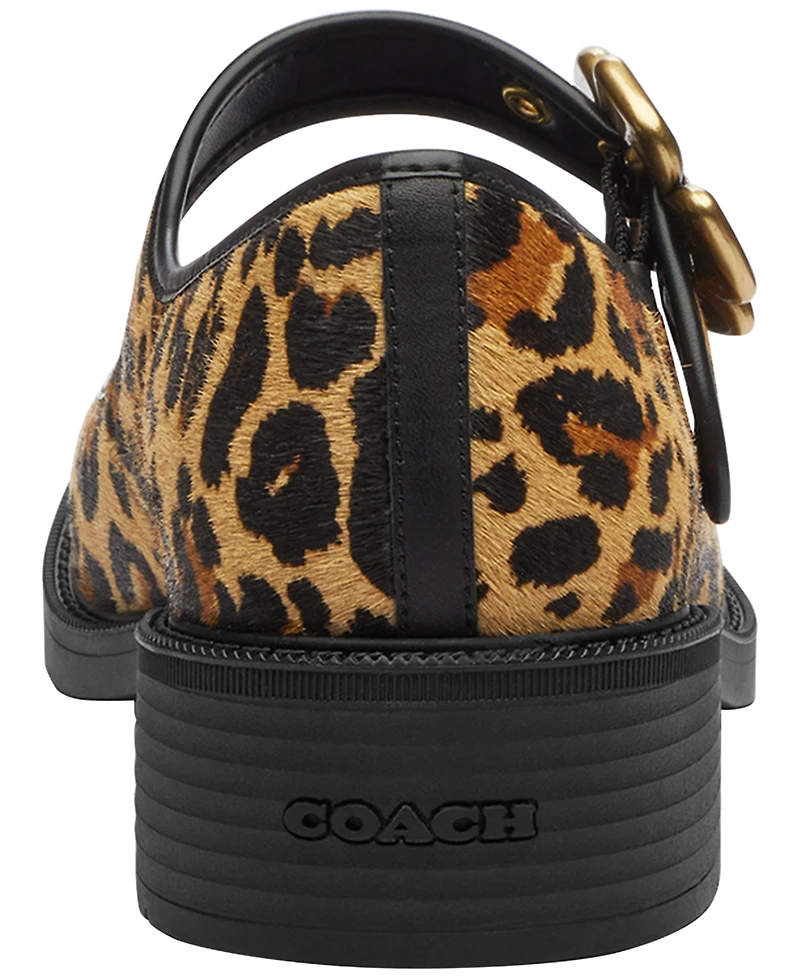Coach Women's Tea Rose Mary Janes Round Toe Flats