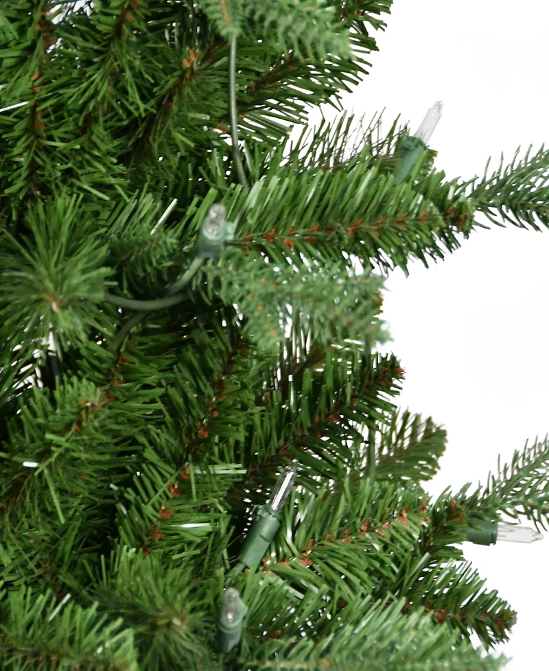 Puleo Pre-Lit Potted Artificial Christmas Tree with 50 Lights, 3'