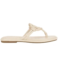 Guess Women's Saime Embellished G Cutout Flat Thong Sandals