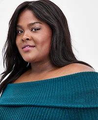 Bar Iii Trendy Plus Merlyn Off-The-Shoulder Dress, Macy's Exclusive