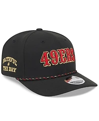 New Era Men's Black San Francisco 49ers 2025 Nfl Rivalries Sideline 9SEVENTY Adjustable Hat