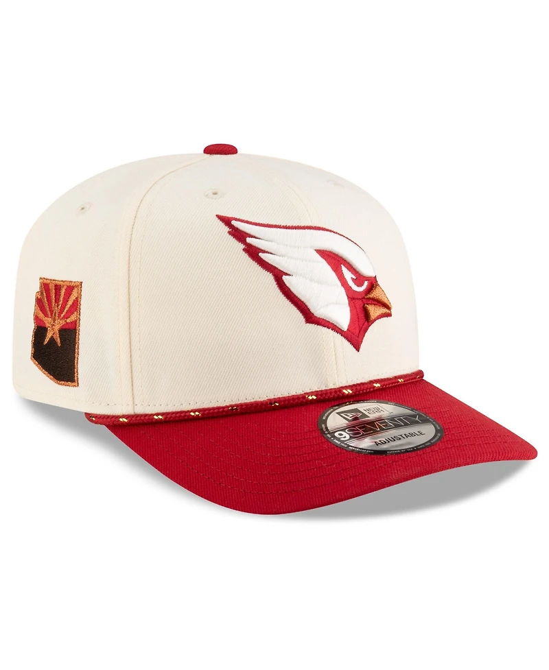 New Era Men's Natural/Cardinal Arizona Cardinals 2025 Nfl Rivalries Sideline 9SEVENTY Adjustable Hat
