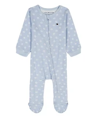 Tommy Hilfiger Baby Boys Logo Print Footed Coverall
