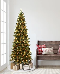 Puleo 6.5FT Pre-Lit Slim Washington Spruce Tree