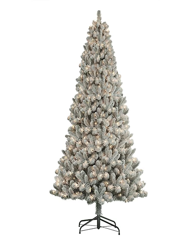Puleo 6FT Pre-Lit Flocked Vancouver Pine Tree