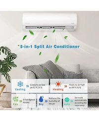 Jinjunye 12000BTU Mini Split Air Conditioner Ductless Inverter Heat Pump, 208-230V 17SEER2,Min Split Ac/Heating System