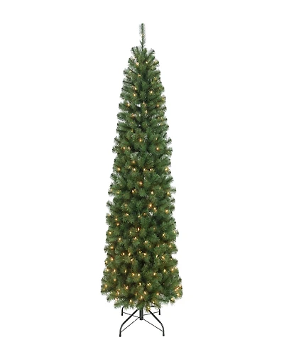 Puleo 7.5FT Pre-Lit Noble Fir Artificial Christmas Tree