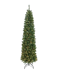 Puleo 7.5FT Pre-Lit Noble Fir Artificial Christmas Tree