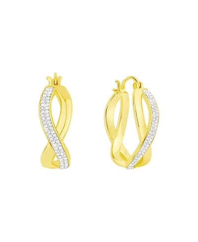 And Now This Crystal Infinity Hoop Earrings