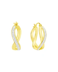 And Now This Crystal Infinity Hoop Earrings