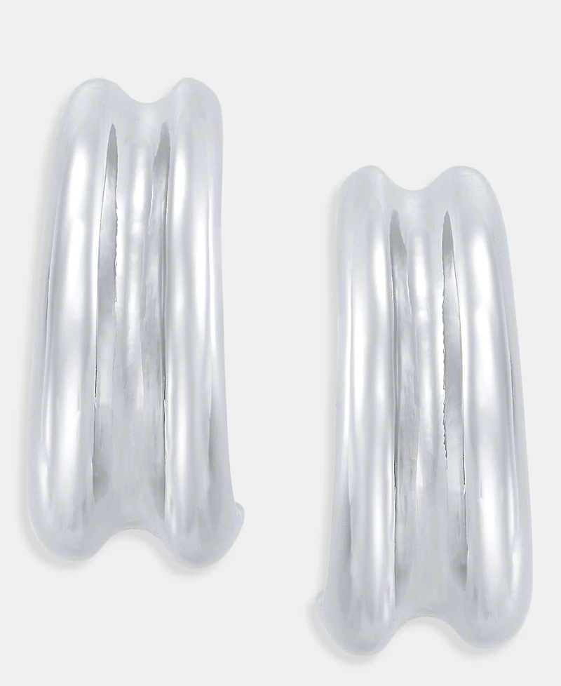 On 34th Medium Textured C-Hoop Earrings, 1", Macy's Exclusive