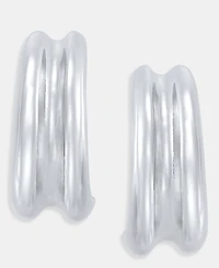 On 34th Medium Textured C-Hoop Earrings, 1", Macy's Exclusive