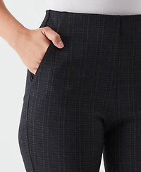 Ella Rafaella Petite Printed Modern Bootcut Ponte Pants