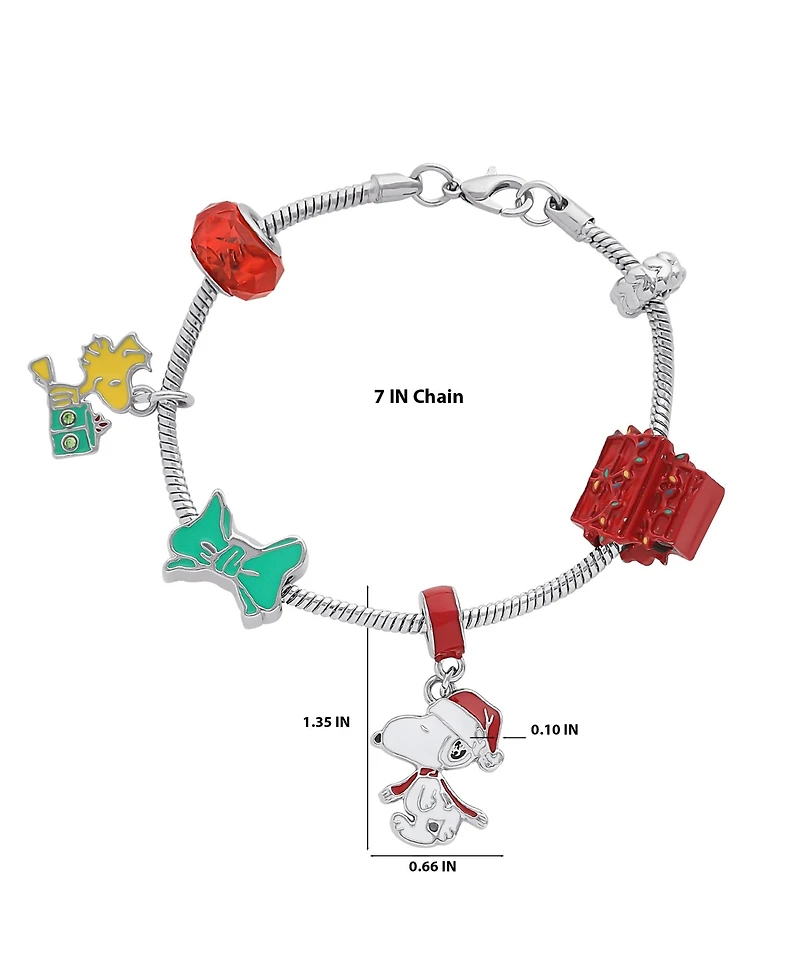 Peanuts Snoopy & Woodstock Slide Charm Bracelet