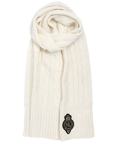 Lauren Ralph Cable Crest Patch Scarf