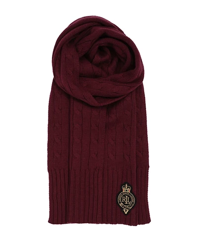 Lauren Ralph Cable Crest Patch Scarf
