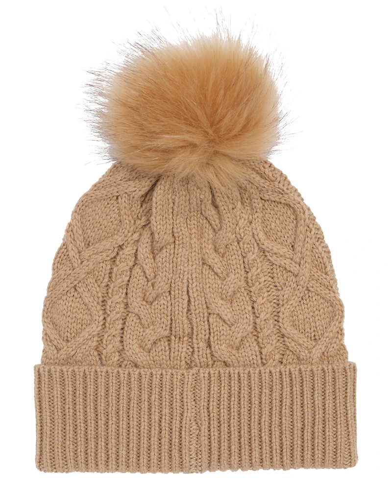 Lauren Ralph Direct Embroidery Cable Beanie Hat