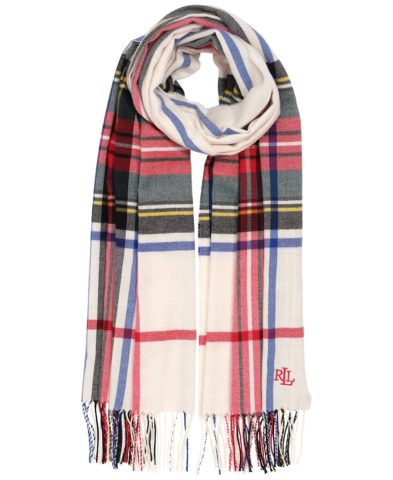 Lauren Ralph Lauren Exploded Plaid Pattern Scarf