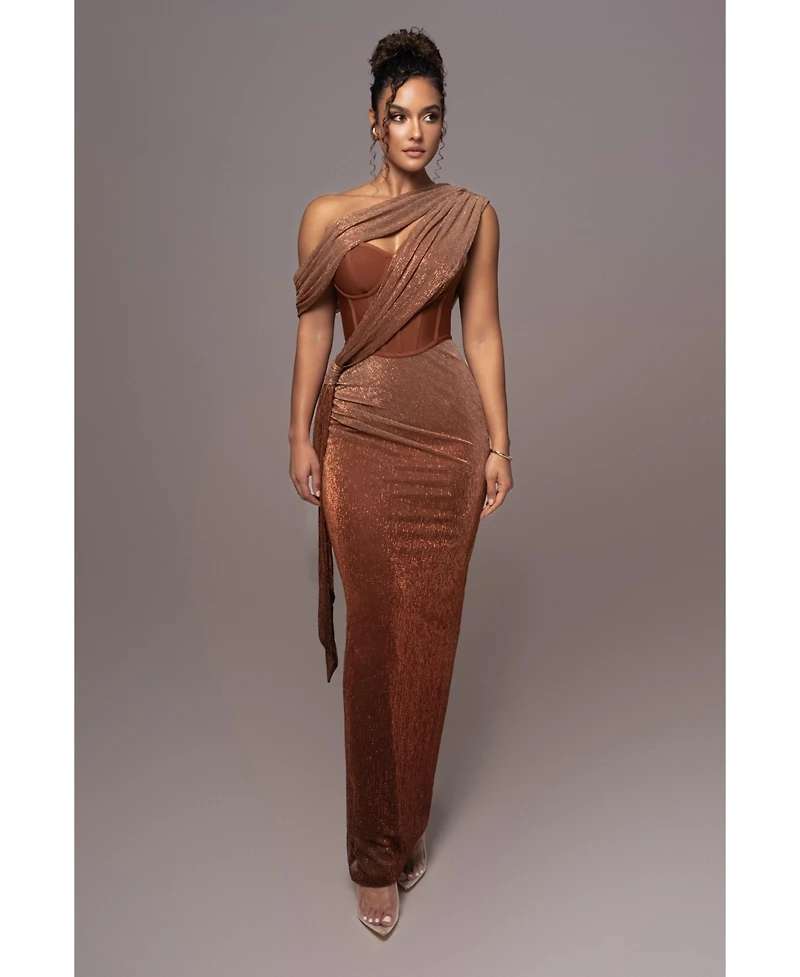 Jluxlabel Women's Celestina Draped Maxi Dress
