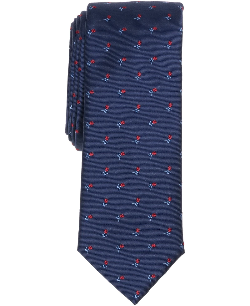 Bar Iii Men's Rose Charm Printed Tie, Macy's Exclusive