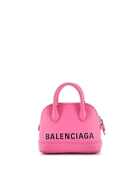 Pre-Owned Balenciaga Xxs Logo Ville Bag Leather