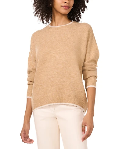 Vince Camuto Women's Tipped Crewneck Sweater