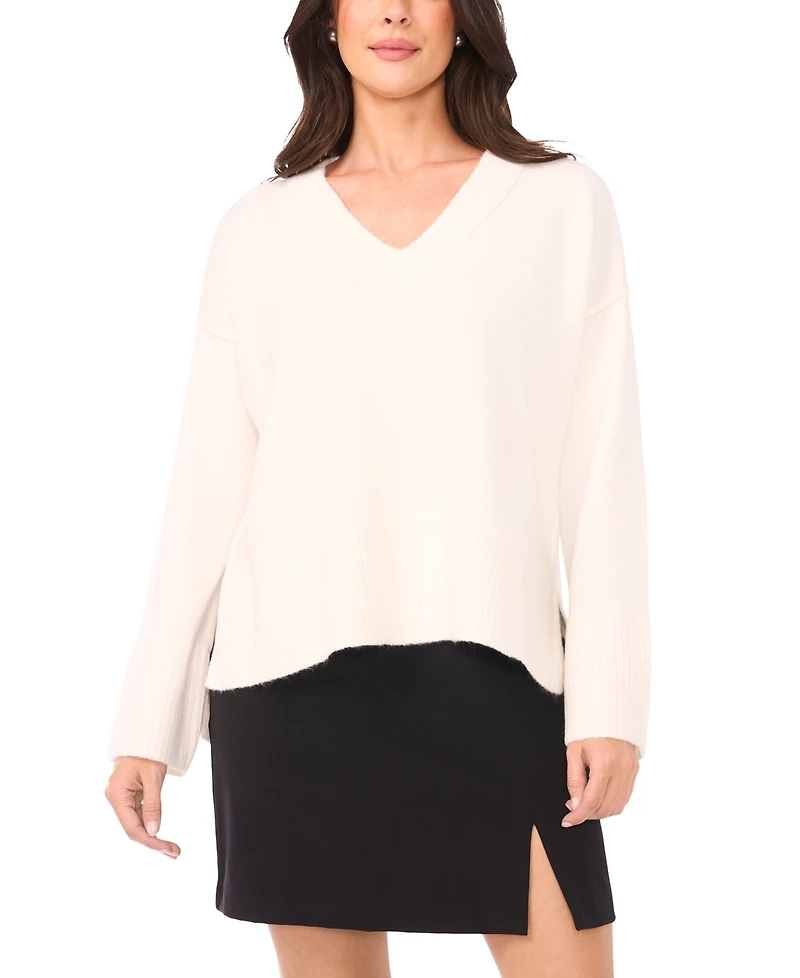 Vince Camuto Women's V-Neck Long Sleeve Sweater