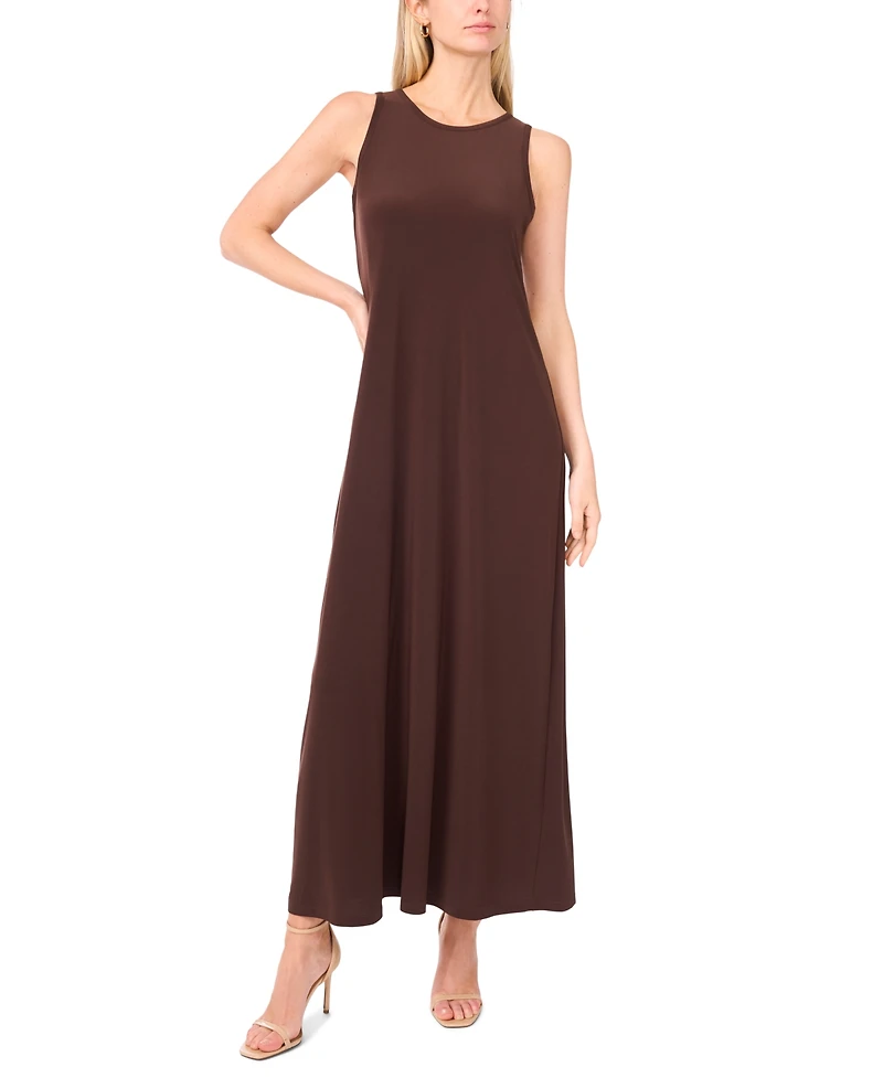 Vince Camuto Women's Sleeveless Keyhole-Back Crewneck Maxi Dress