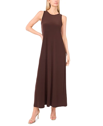 Vince Camuto Women's Sleeveless Keyhole-Back Crewneck Maxi Dress