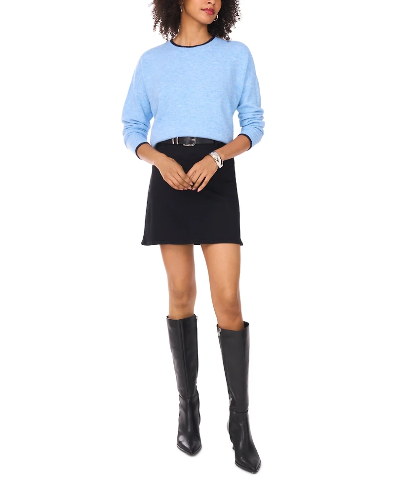 Vince Camuto Women's Tipped Crewneck Sweater