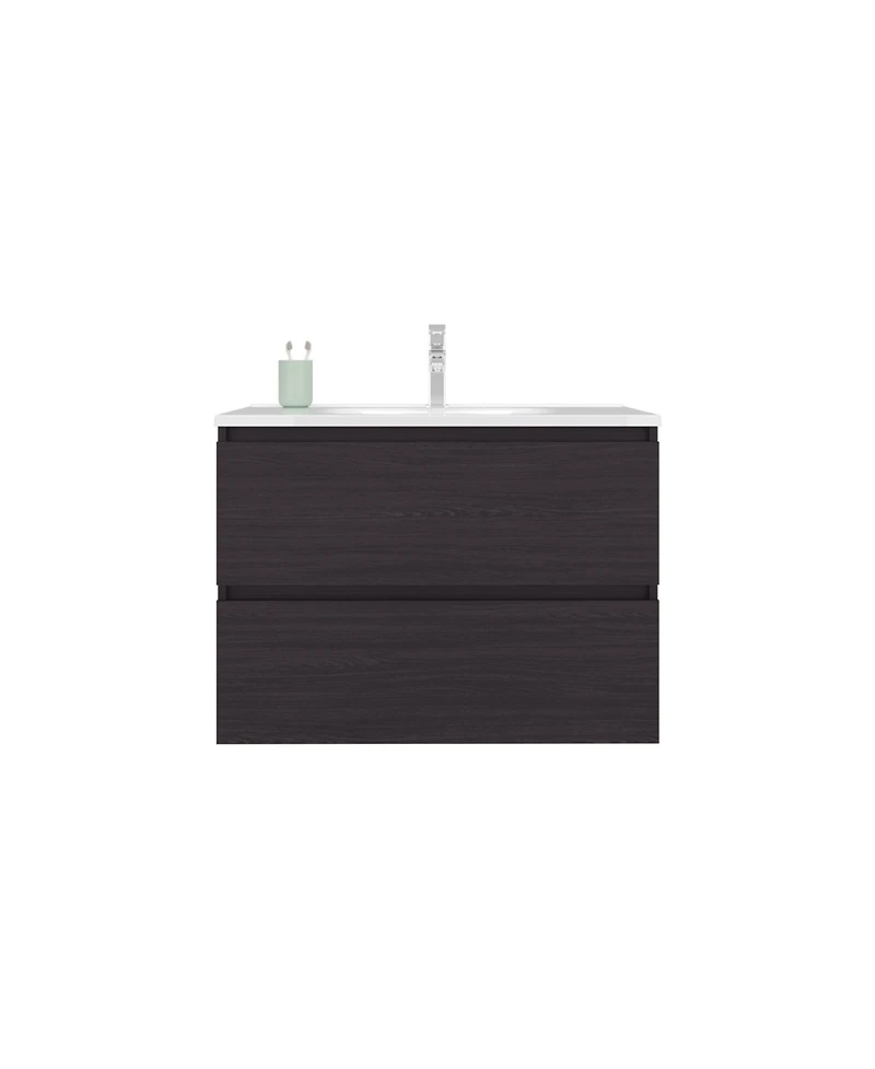 Depot E-Shop Depew Bathroom Vanity, 2 Drawers, White
