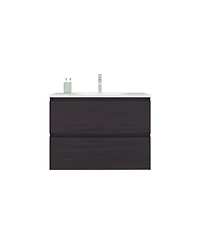 Depot E-Shop Depew Bathroom Vanity, 2 Drawers, White