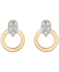 Wrapped Diamond Stud Earrings (1/10 ct. t.w) in 14K Yellow Gold