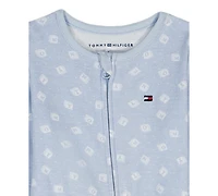 Tommy Hilfiger Baby Boys Logo Print Footed Coverall